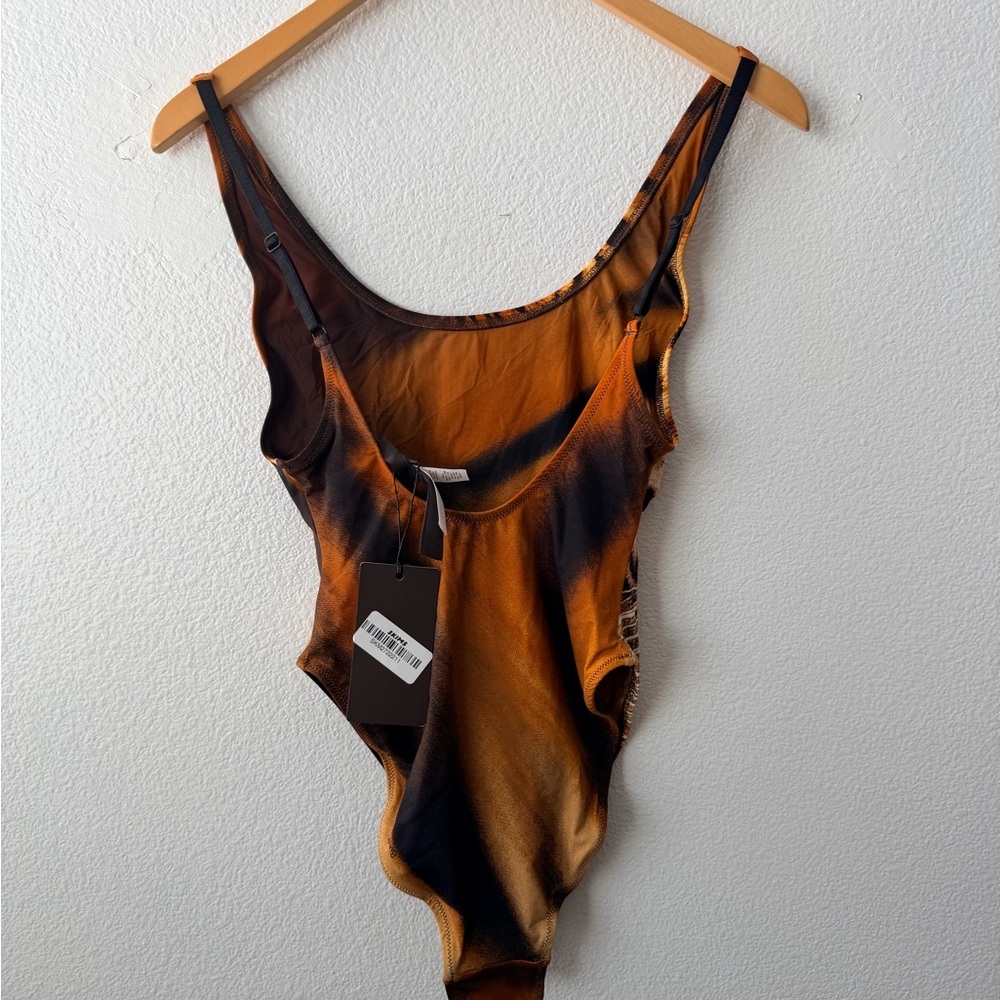 NWT Skims X Roberto Cavalli Scoop Neck One Piece In Tiger Face Print Size Small - Picture 3 of 6